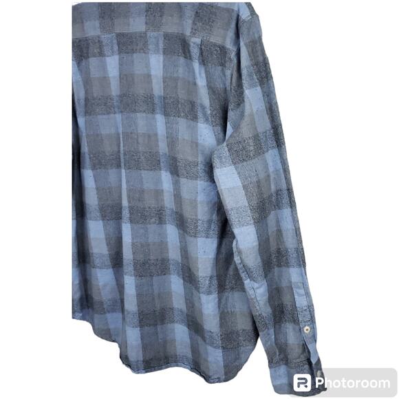 Lucky Brand Men's Classic Fit Long Sleeve Button-Up Flannel Shirt Large Gray - Picture 10 of 14